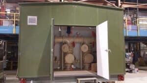 Walk In PumpMate with large piping application.