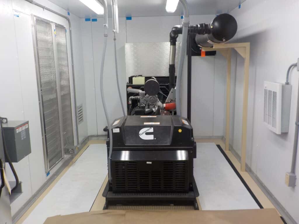 generator-room Generator inside of building in it's own room.