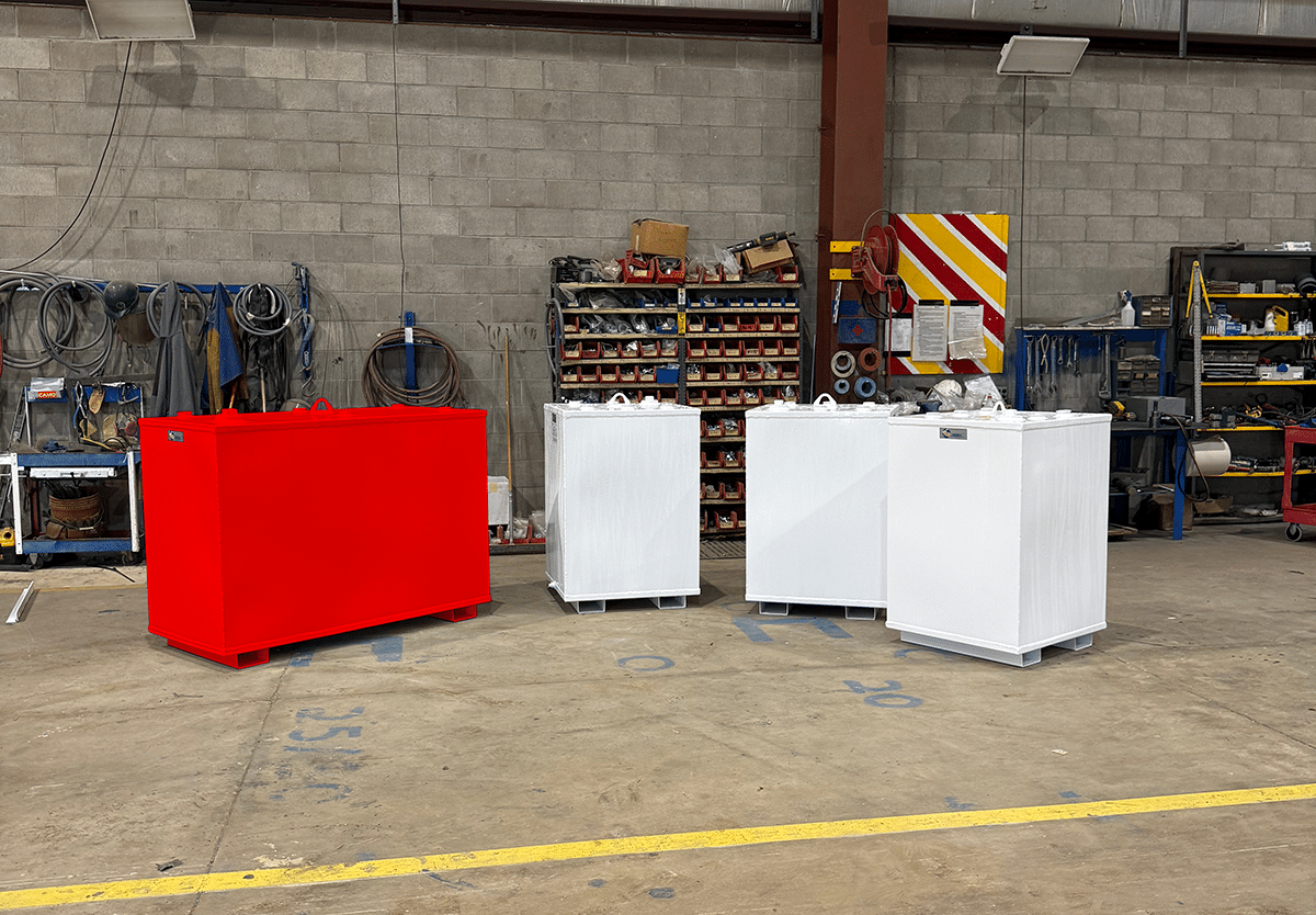 Four Lube tanks in factory.