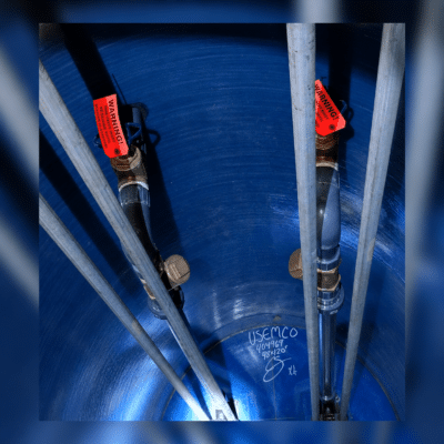 USEMCO fiberglass interior view pump station