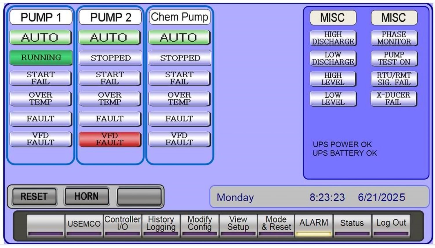 H2PRO_2 Web Station screen for H2Pro booster controller