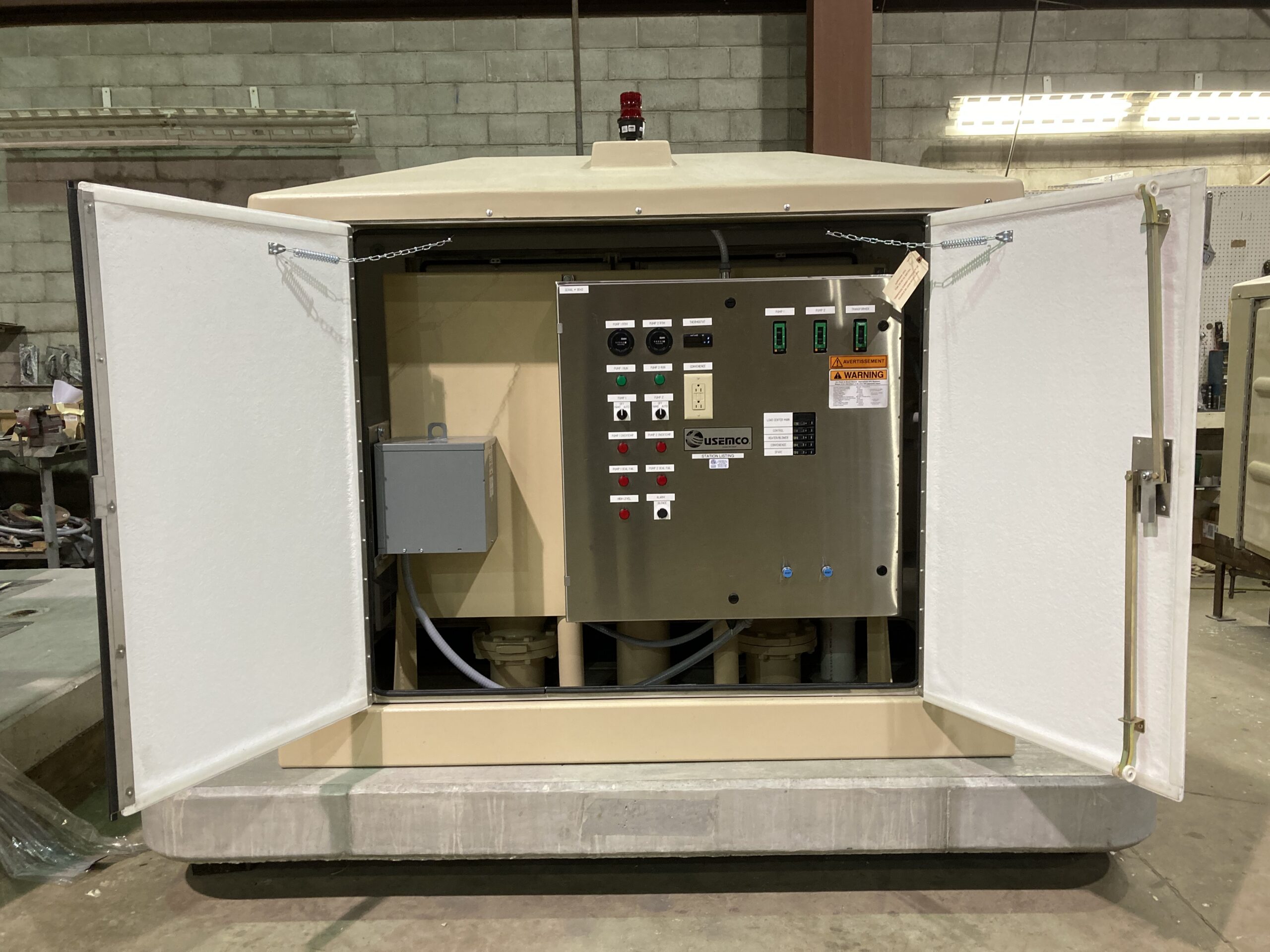 USEMCO packaged above ground PumpMate pump station