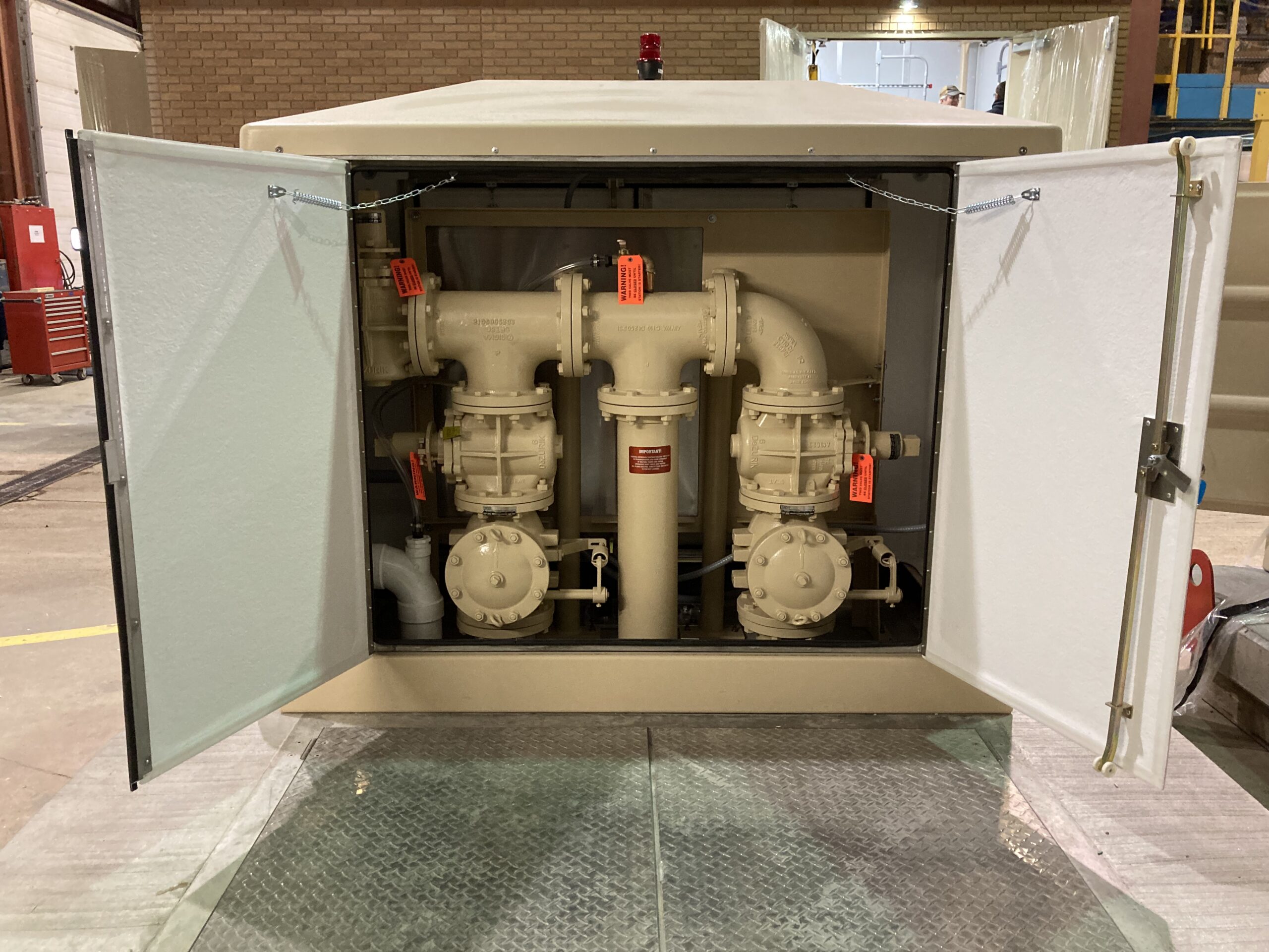 USEMCO packaged PumpMate above ground pump station