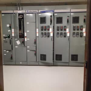 Close-up of MCC control panels.
