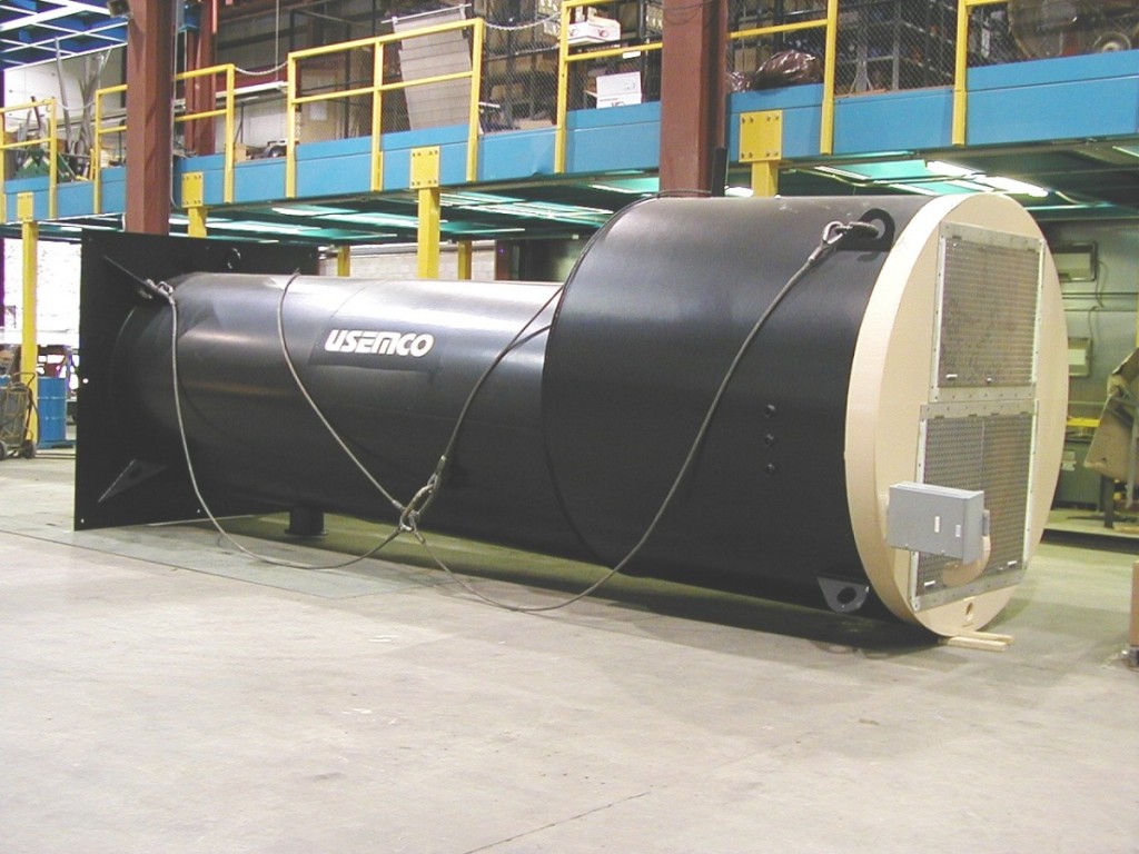 Steel submersible in factory.