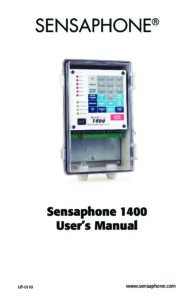 Sensaphone 1400 Manual pdf - USEMCO