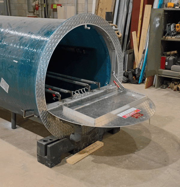 USEMCO fiberglass submersible pump station USEMCO packaged fiberglass submersible