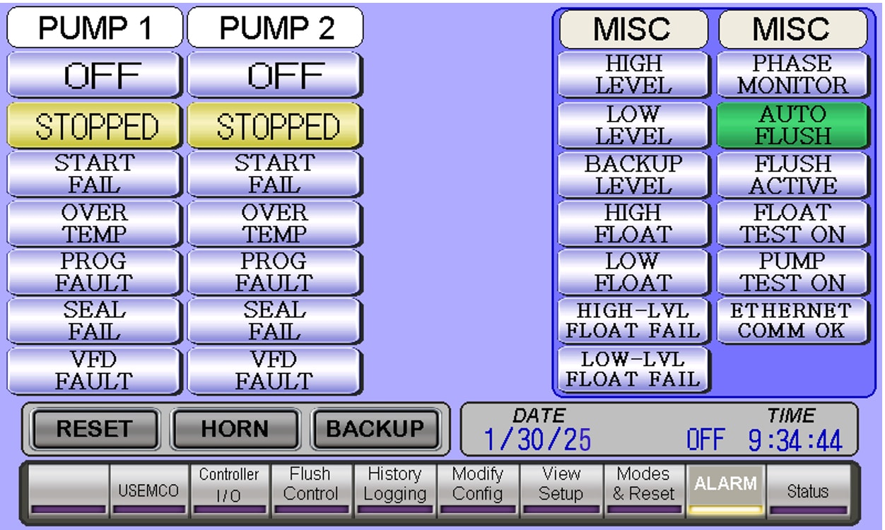 Webstation_2 Web Station screen for SENTRY pump controller
