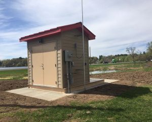 USEMCO Walk-In PumpMate above grade packaged pump station